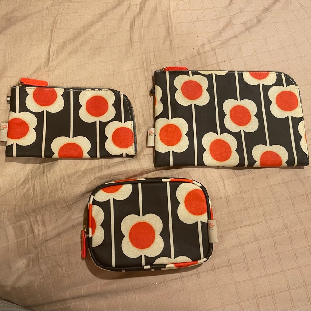Orla Kiely Etc Poppy Cosmetic Bag set